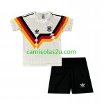 Camisolas de futebol Alemanha Retro Criança Equipamento Principal 1990 Manga Curta